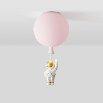 Astronaut Moon LED Ceiling Light for Kids Bedroom and Nursery