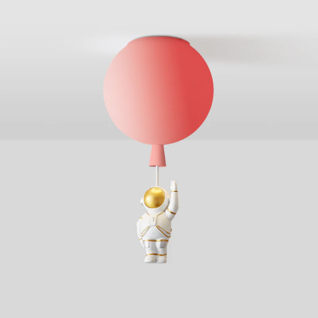 Astronaut Moon LED Ceiling Light for Kids Bedroom and Nursery