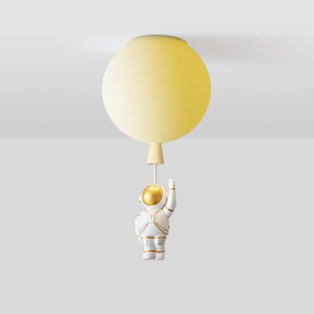 Astronaut Moon LED Ceiling Light for Kids Bedroom and Nursery