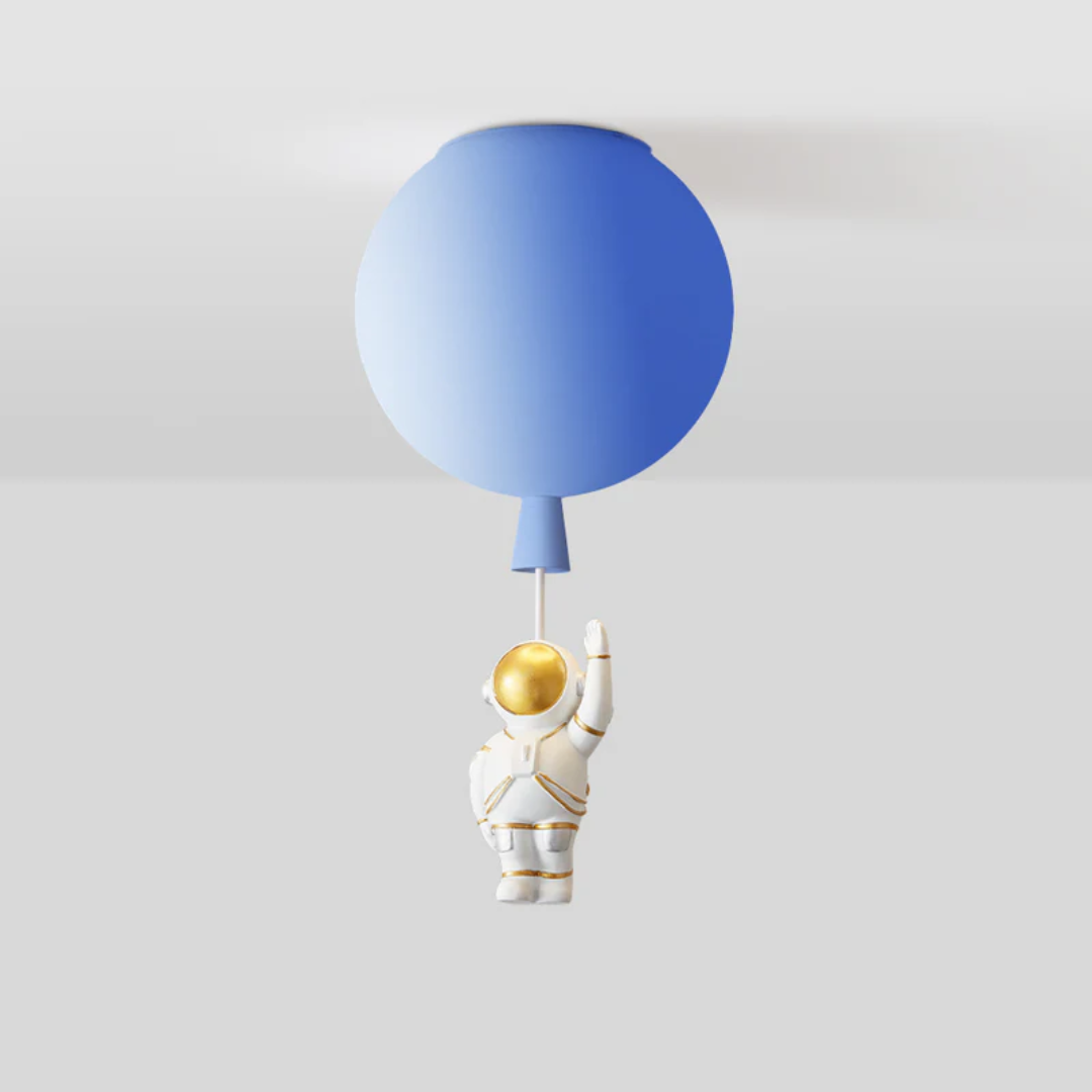 Astronaut Moon LED Ceiling Light for Kids Bedroom and Nursery