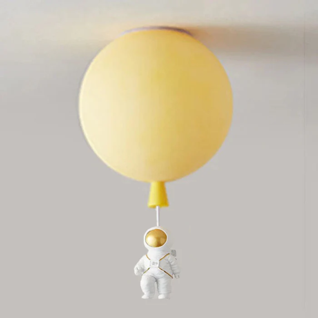 Astronaut Moon LED Ceiling Light for Kids Bedroom and Nursery