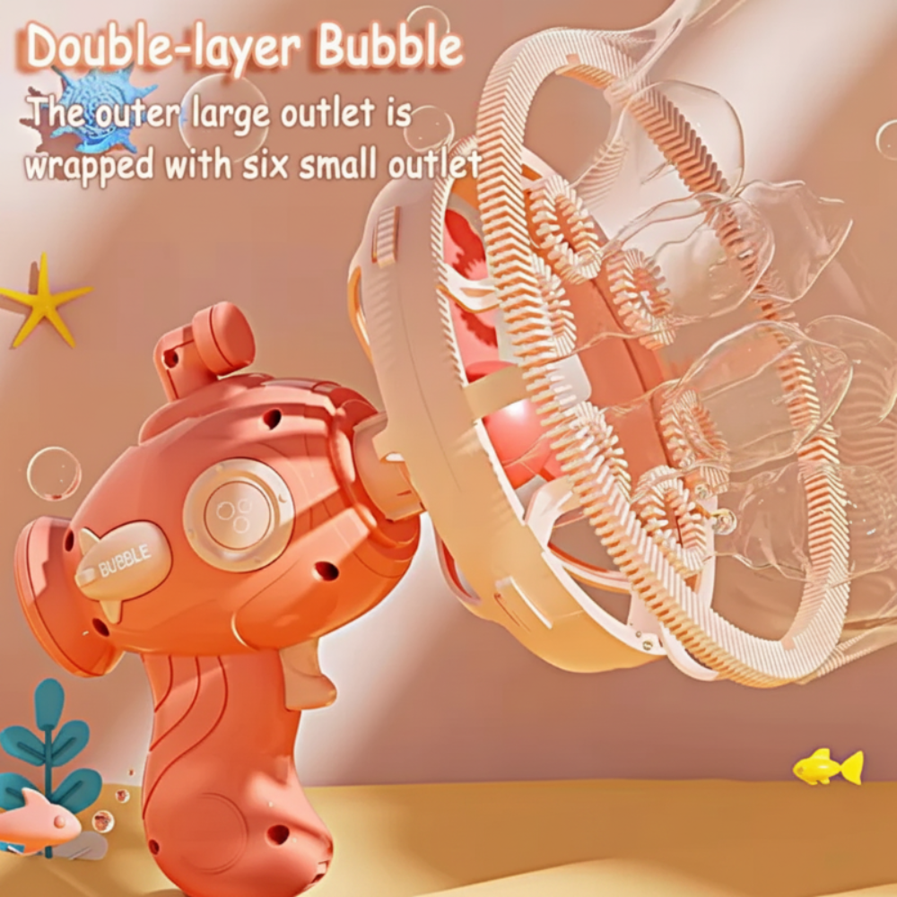Automatic Bubble Gun Toy for Kids Outdoor Party and Backyard Play