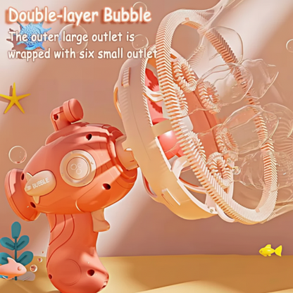 Automatic Bubble Gun Toy for Kids Outdoor Party and Backyard Play