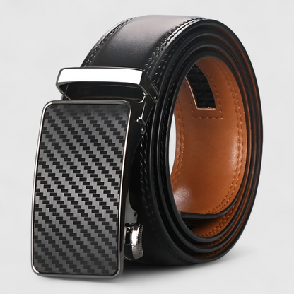 Automatic Buckle Leather Belt Mens Formal Casual Fashion Strap