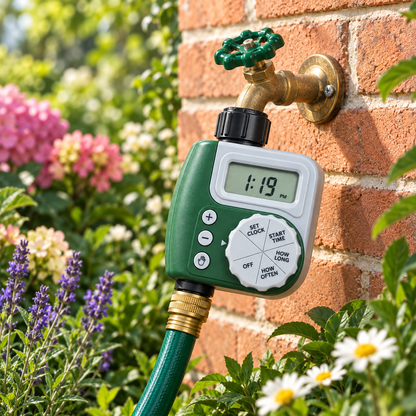 Automatic Garden Watering Timer with LCD Irrigation Valve