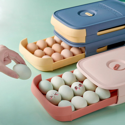 Automatic Rolling Egg Organizer for Refrigerator