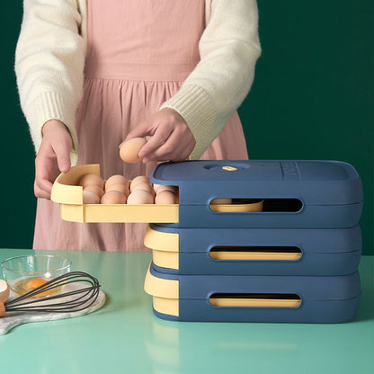 Automatic Rolling Egg Organizer for Refrigerator
