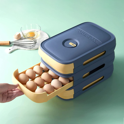 Automatic Rolling Egg Organizer for Refrigerator