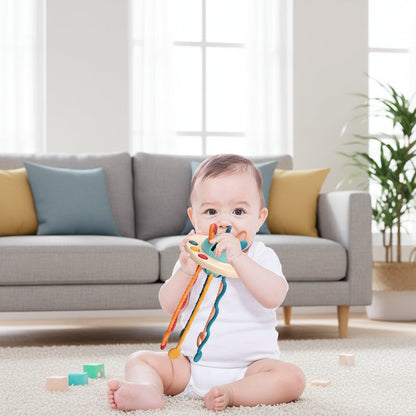 Baby Sensory Activity Toy with Textured Cords and Teething Features