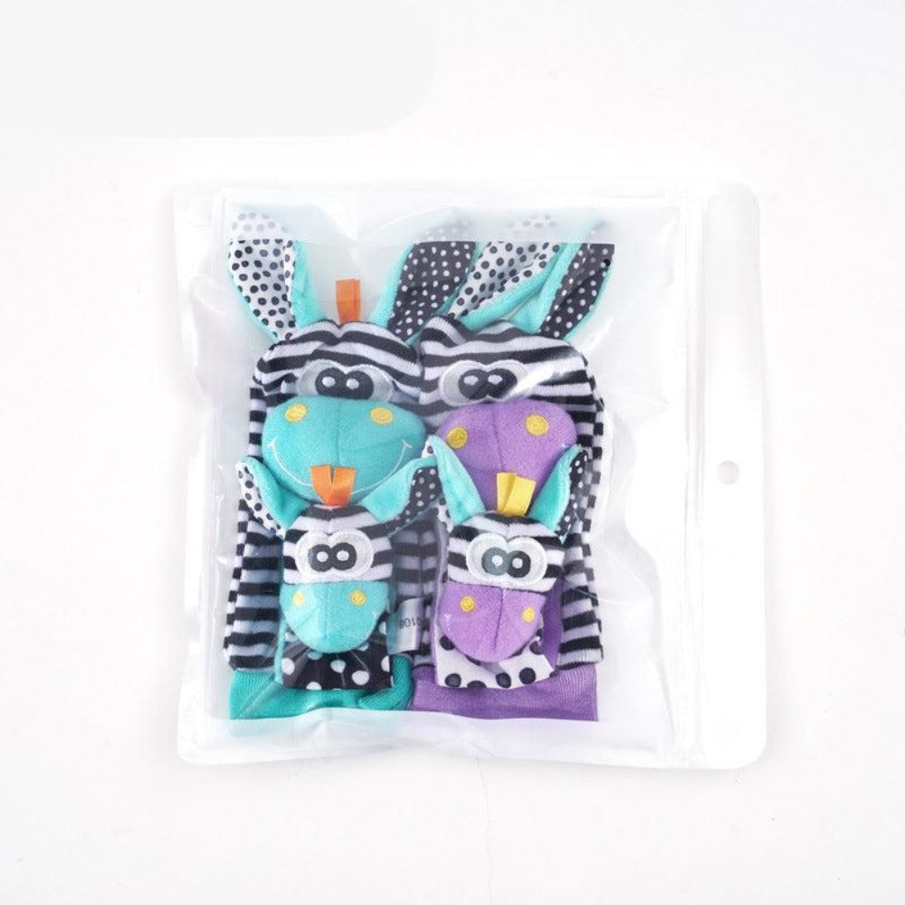 Baby Sensory Rattle Socks and Wrist Bracelet Set