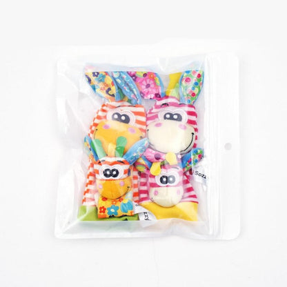 Baby Sensory Rattle Socks and Wrist Bracelet Set
