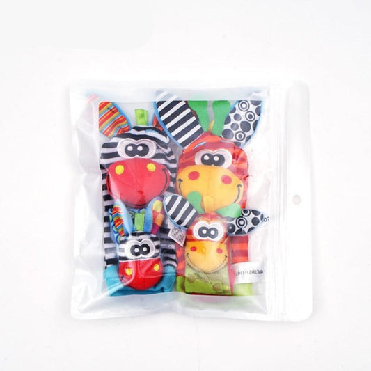 Baby Sensory Rattle Socks and Wrist Bracelet Set