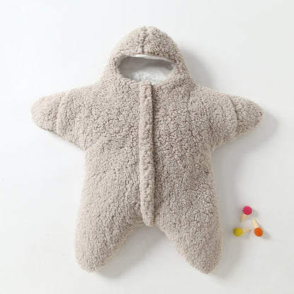 Baby Sleeping Bag Star Shape Warm Fleece Swaddle Sleep Sack