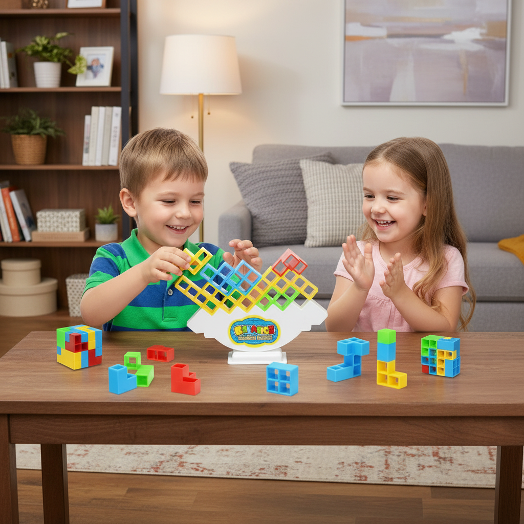 Balance Stacking Block Game for Family Party and Educational Play