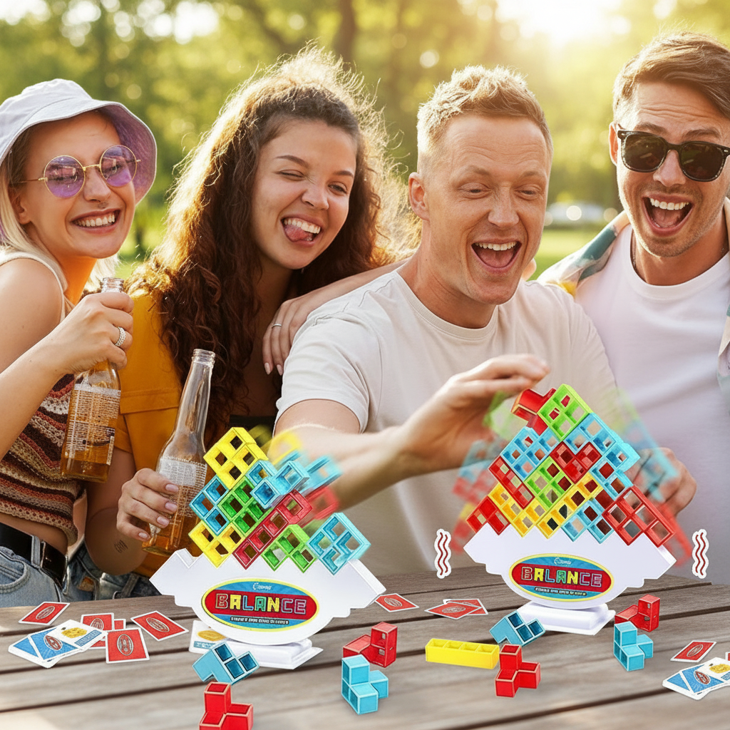 Balance Stacking Block Game for Family Party and Educational Play