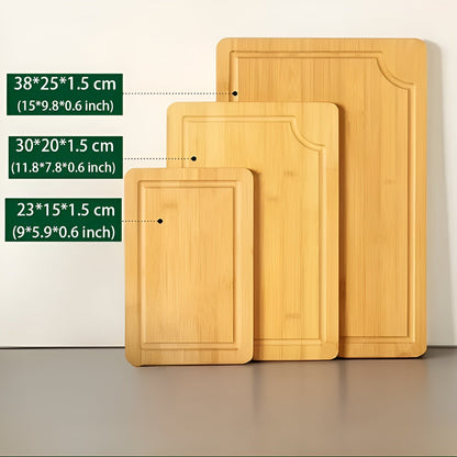 Bamboo Cutting Board Set 3 Piece Kitchen Chopping Boards
