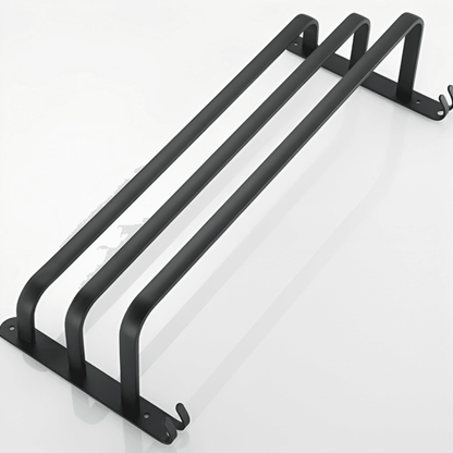 Bathroom Towel Rack With Hooks Wall Mounted Space Saving Towel Holder