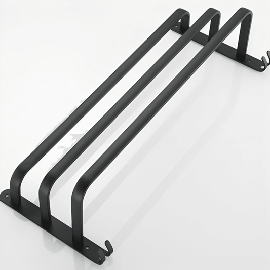 Bathroom Towel Rack With Hooks Wall Mounted Space Saving Towel Holder
