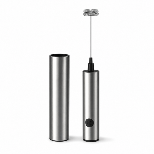 Battery-Operated Handheld Milk Frother with Double Whisk