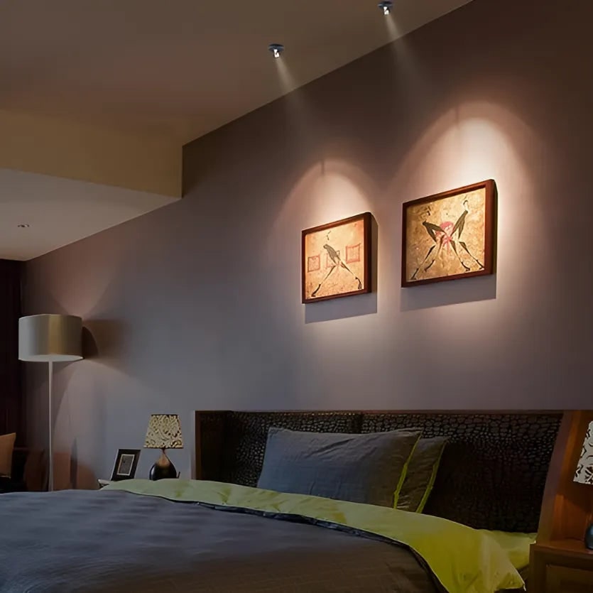 Battery Operated Wall Sconce Adjustable LED Spotlight Remote Control