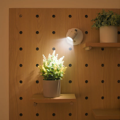 Battery Operated Wall Sconce Adjustable LED Spotlight Remote Control