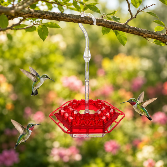 Bee Guard Hummingbird Feeder for Outdoor Gardens