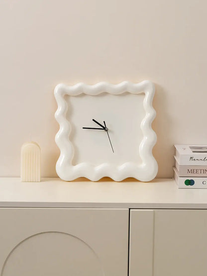 Biscuit Shape Wall Clock Modern Silent Decorative Clock