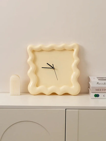 Biscuit Shape Wall Clock Modern Silent Decorative Clock