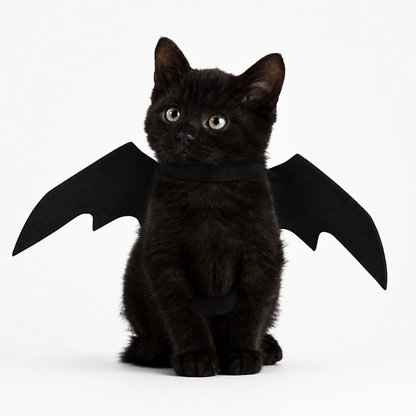 Black Bat Wings Pet Costume for Dogs and Cats Halloween Dress Up