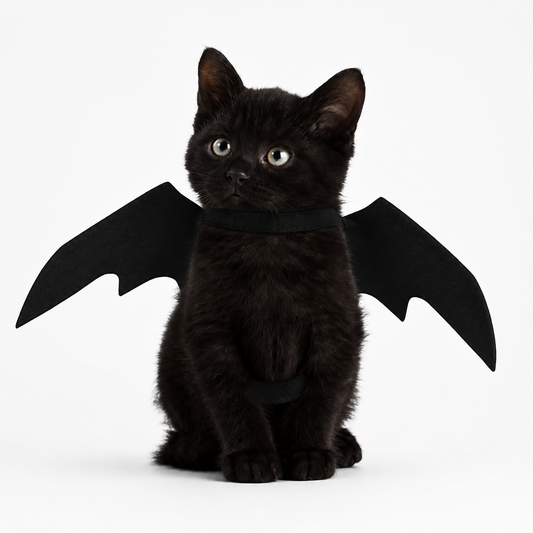 Black Bat Wings Pet Costume for Dogs and Cats Halloween Dress Up