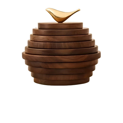 Black Walnut Wood Heat Resistant Table Coaster Mat