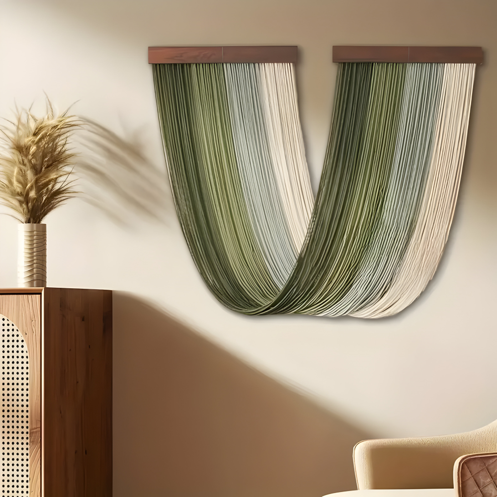 Bohemian Macrame Wall Hanging Tapestry Cotton Tassel Decor