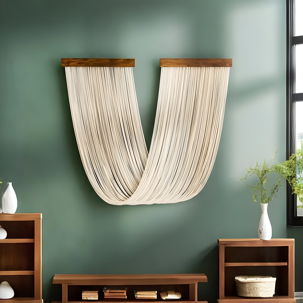 Bohemian Macrame Wall Hanging Tapestry Cotton Tassel Decor
