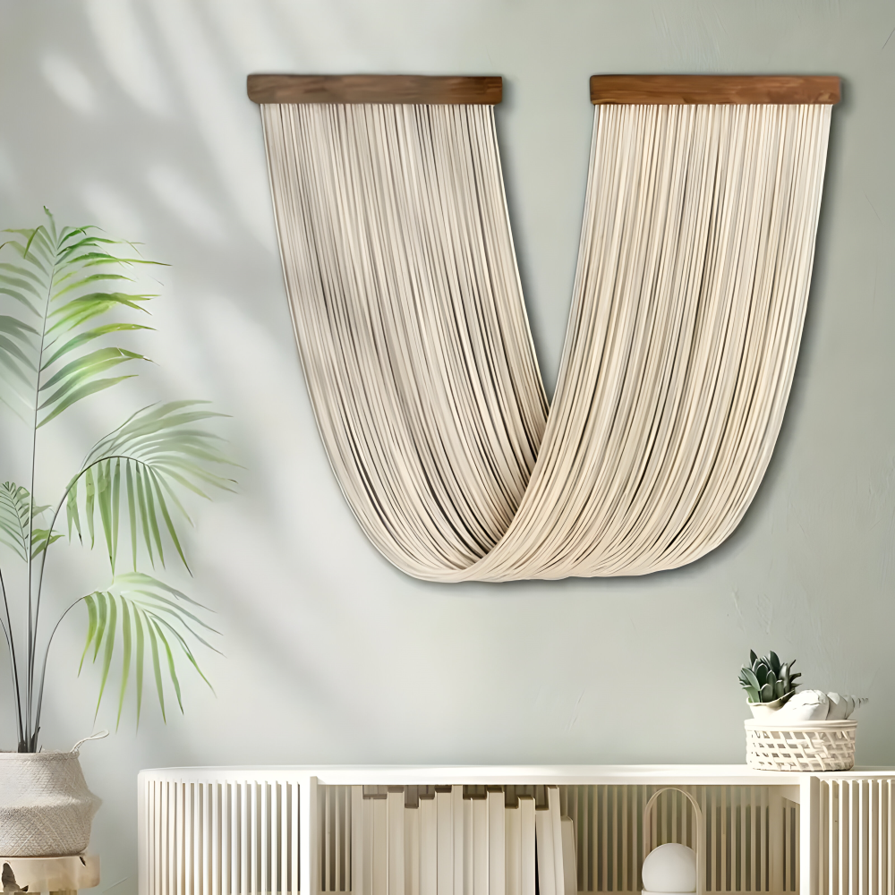 Bohemian Macrame Wall Hanging Tapestry Cotton Tassel Decor