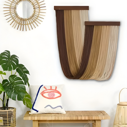 Bohemian Macrame Wall Hanging Tapestry Cotton Tassel Decor