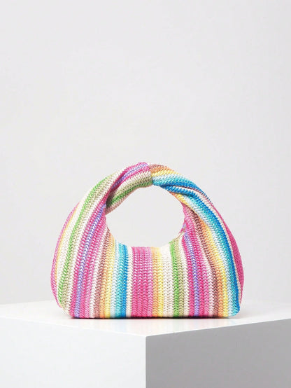 Bohemian Straw Handbag Woven Summer Beach Tote Bag