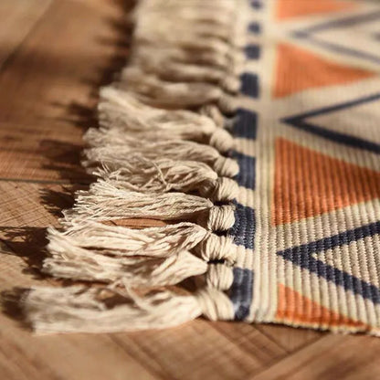 Bohemian Vintage Plaid Area Rug for Living Room