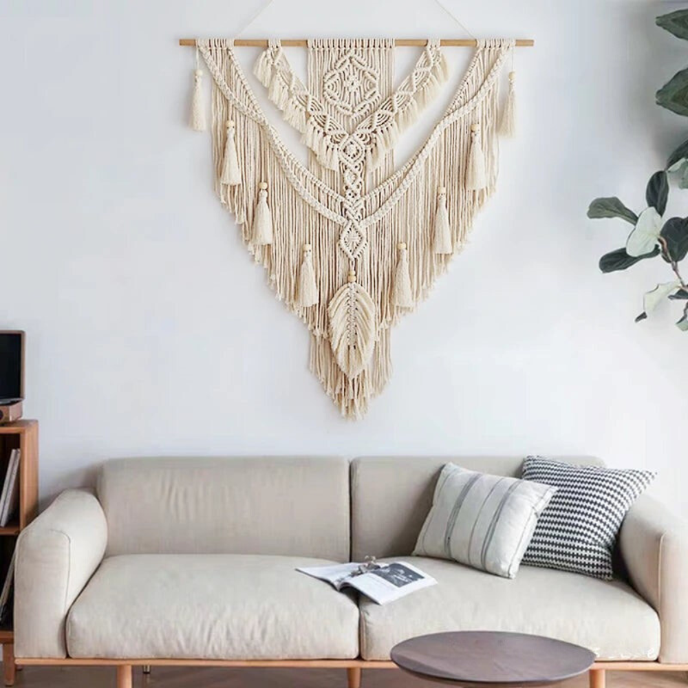 Boho Macrame Wall Hanging Scandinavian Woven Decor