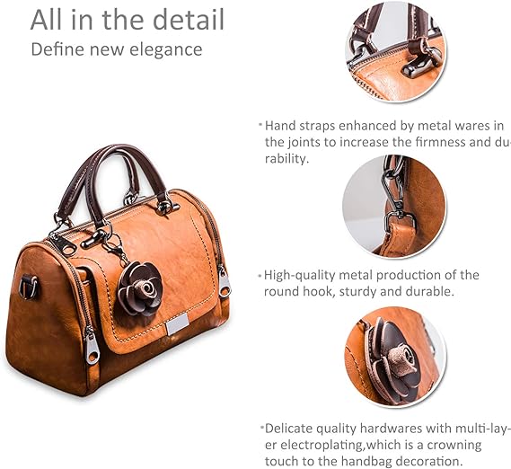 Boston Shoulder Bag Crossbody Handbag PU Leather Purse