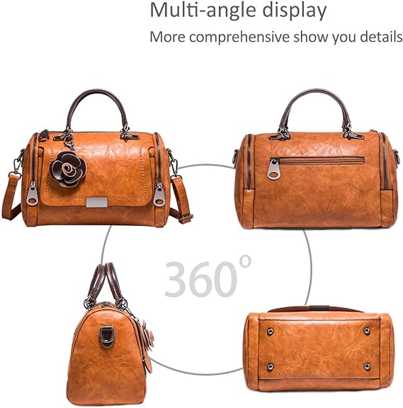 Boston Shoulder Bag Crossbody Handbag PU Leather Purse