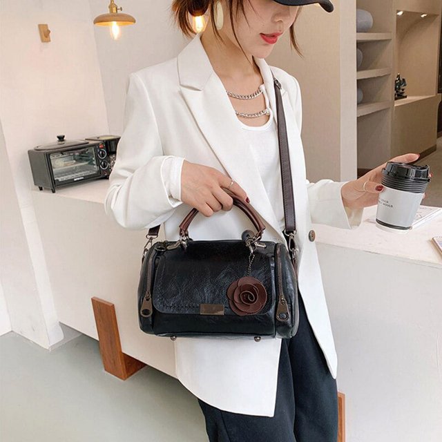 Boston Shoulder Bag Crossbody Handbag PU Leather Purse