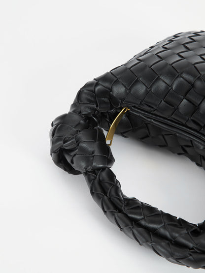 Braided Detail Handbag Chic Everyday Shoulder Tote