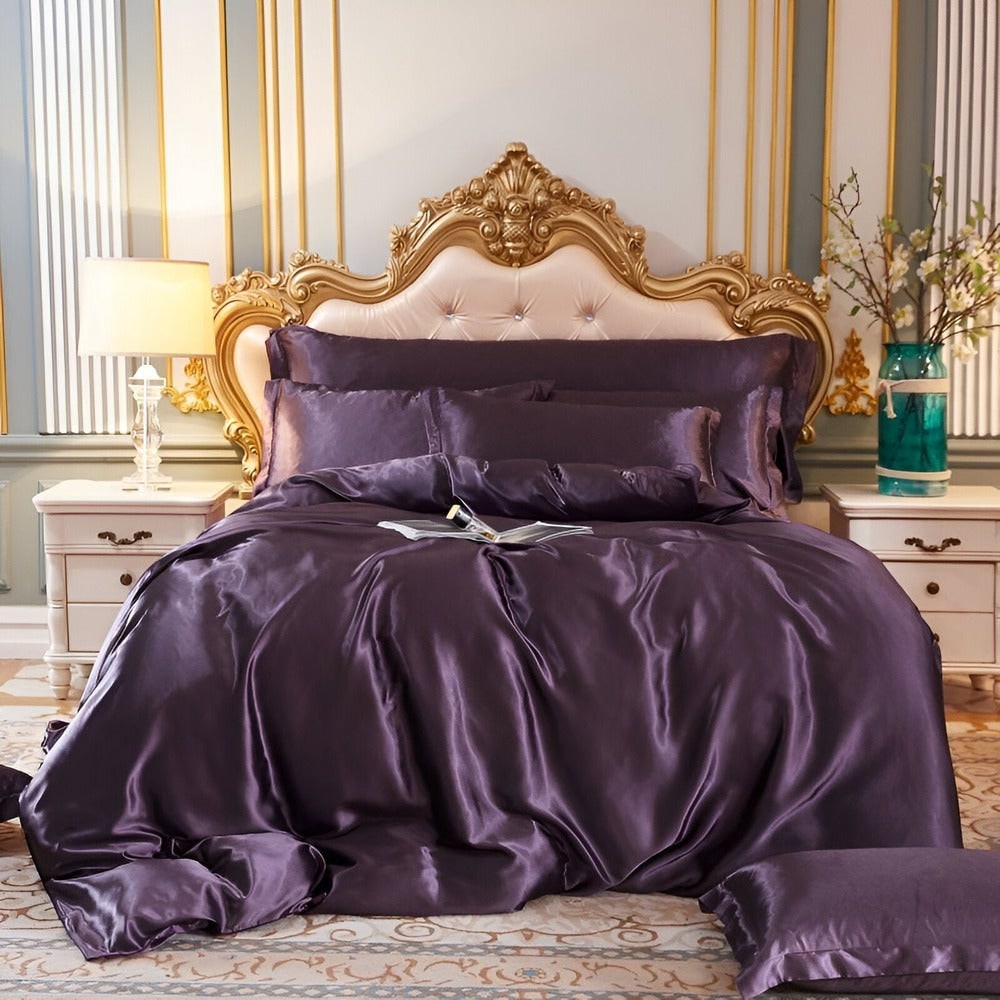 Breathable Mulberry Silk Duvet Cover Set with Pillowcases