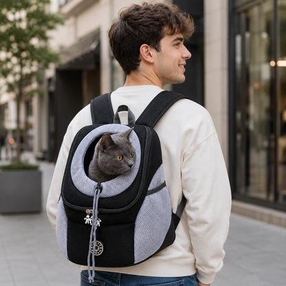 Breathable Pet Carrier Backpack for Small Dogs Cats Travel Hiking Walking