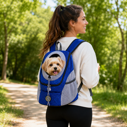 Breathable Pet Carrier Backpack for Small Dogs Cats Travel Hiking Walking