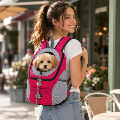 Breathable Pet Carrier Backpack for Small Dogs Cats Travel Hiking Walking