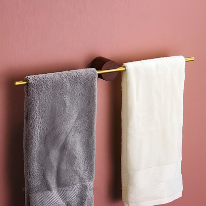 Brushed Aluminum Towel Rack Wall Mounted Bathroom Towel Bar Storage Shelf