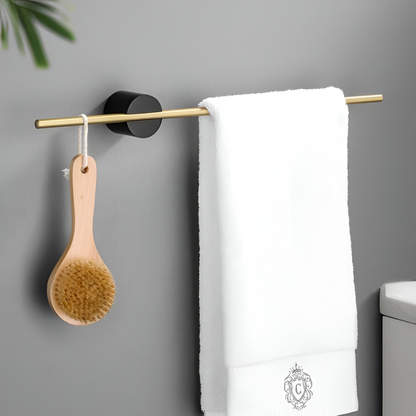 Brushed Aluminum Towel Rack Wall Mounted Bathroom Towel Bar Storage Shelf
