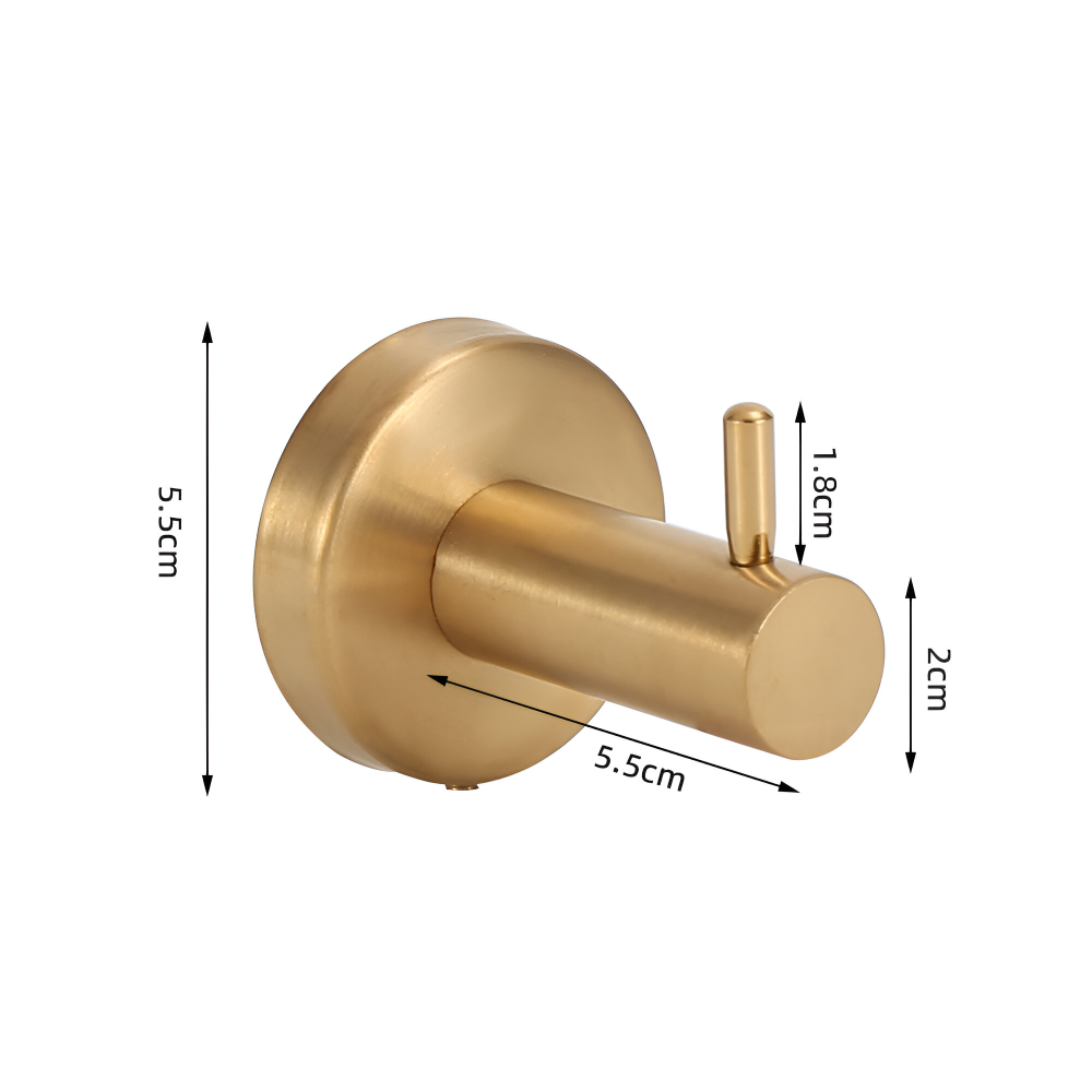 Brushed Gold Towel Rail Stainless Steel Wall Mounted Bathroom Rack