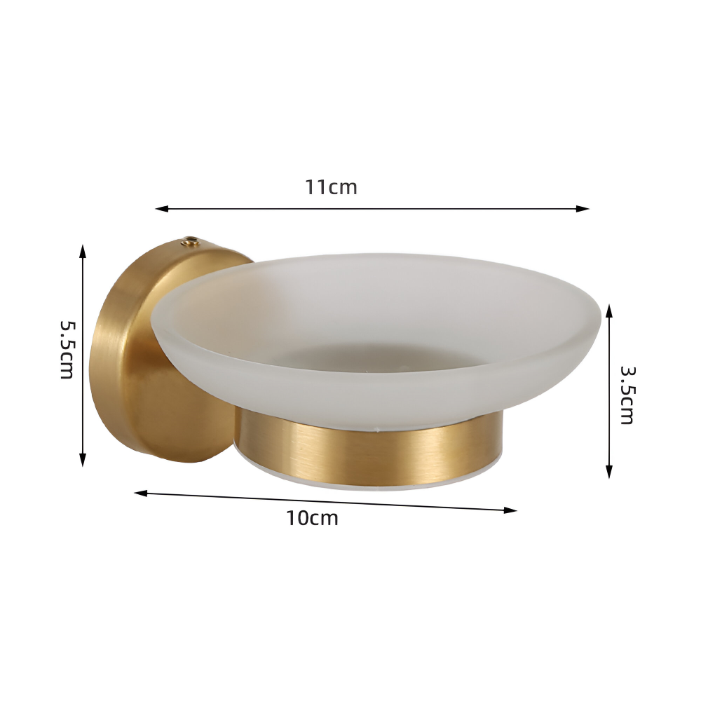 Brushed Gold Towel Rail Stainless Steel Wall Mounted Bathroom Rack